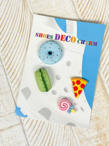 Pizza & Donuts Silicone Shoe Charm Set