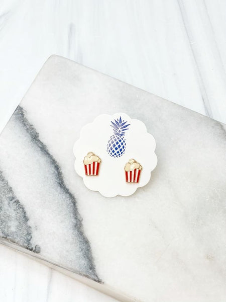Popcorn Enamel Stud Earrings