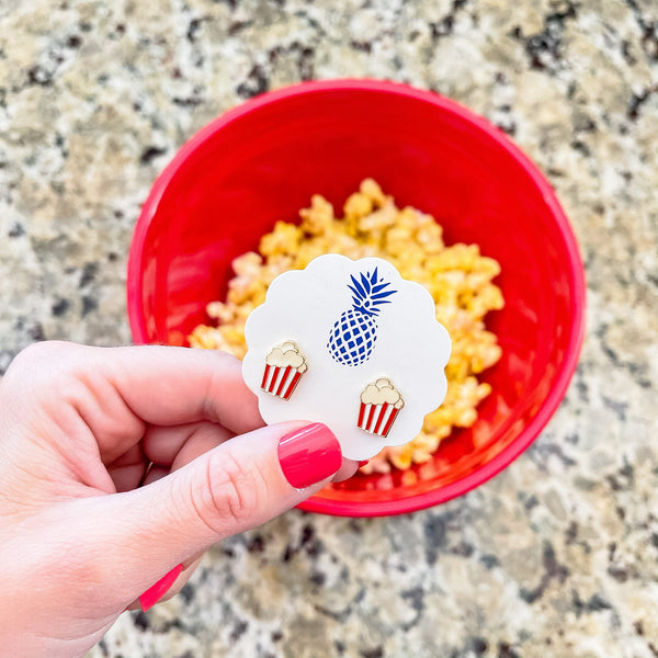 Popcorn Enamel Stud Earrings