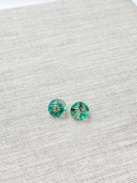 Pressed Flower Acrylic Stud Earrings