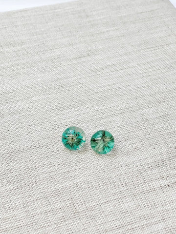 Pressed Flower Acrylic Stud Earrings
