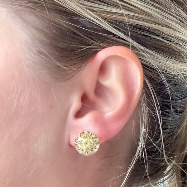 Pressed Flower Acrylic Stud Earrings