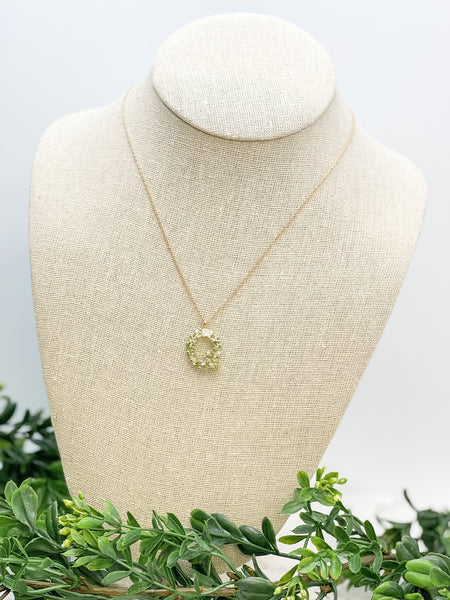 Flower Initial Pendant Necklaces