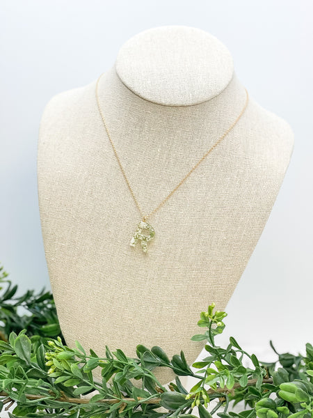 Flower Initial Pendant Necklaces