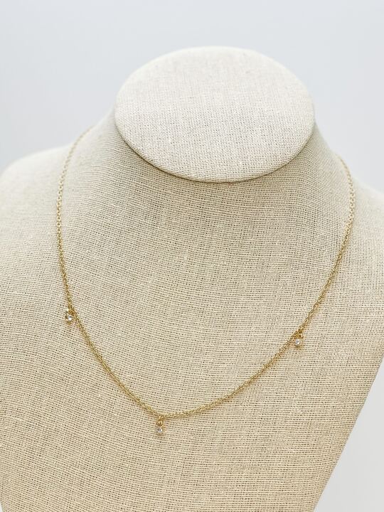Rhinestone Dangle Charm Necklaces