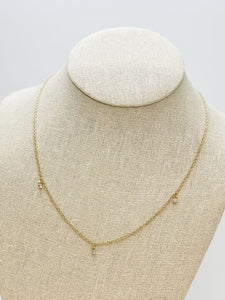 Rhinestone Dangle Charm Necklaces