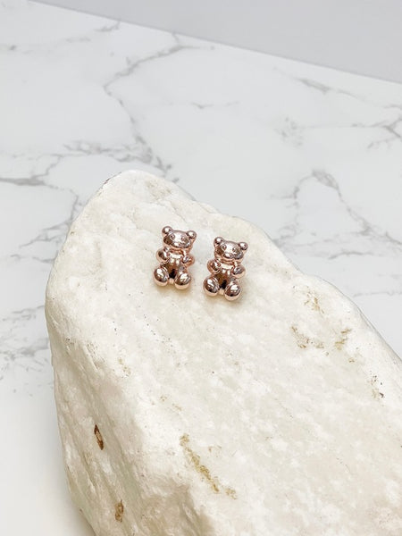 Metallic Gummy Bear Stud Earrings