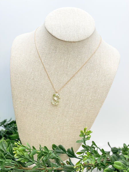 Flower Initial Pendant Necklaces