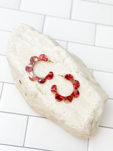 Acrylic Scallop Hoop Earrings