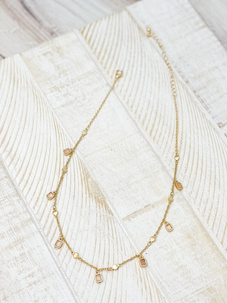 Semi Precious Dangle Charm Necklaces