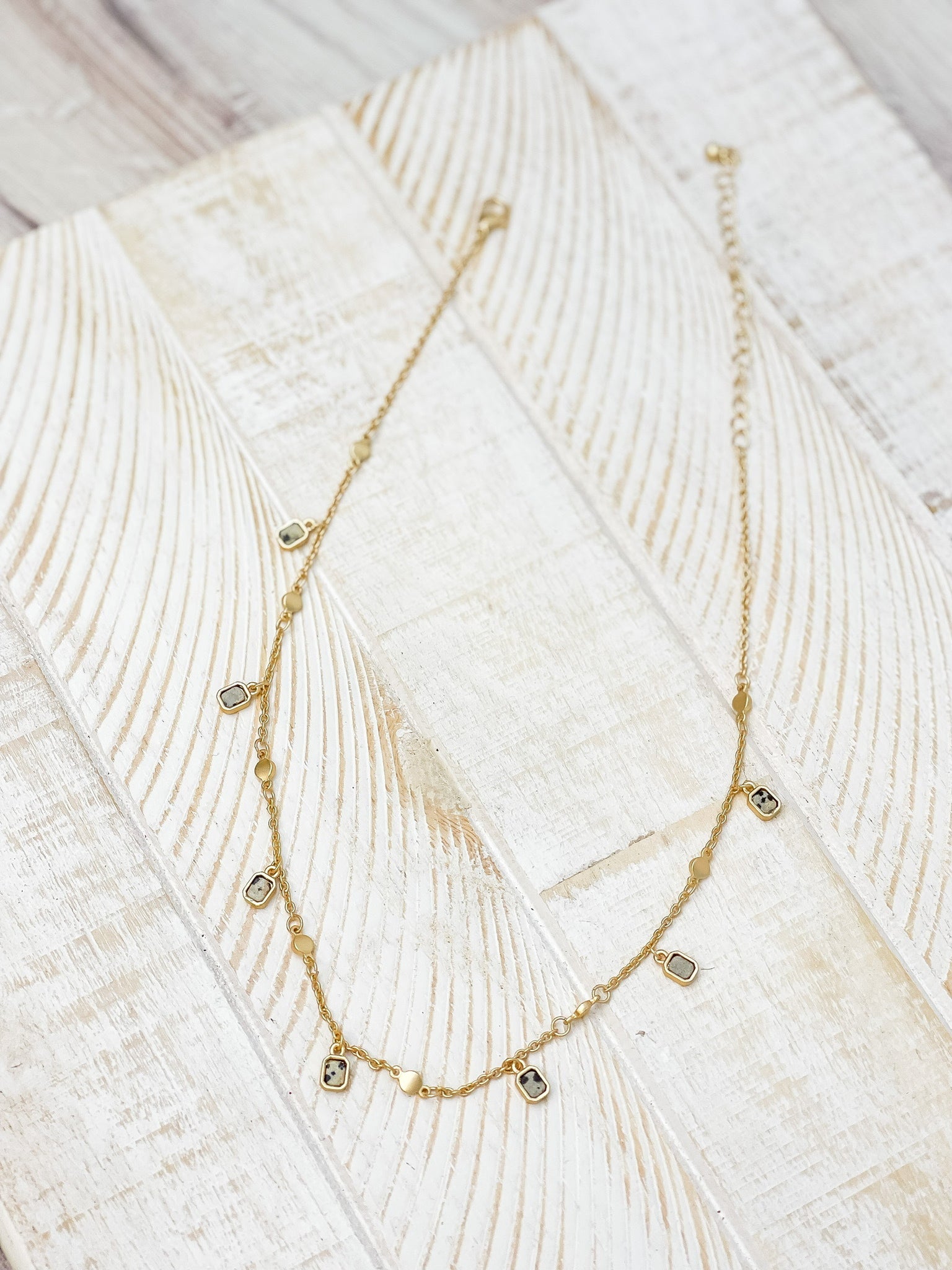 Semi Precious Dangle Charm Necklaces