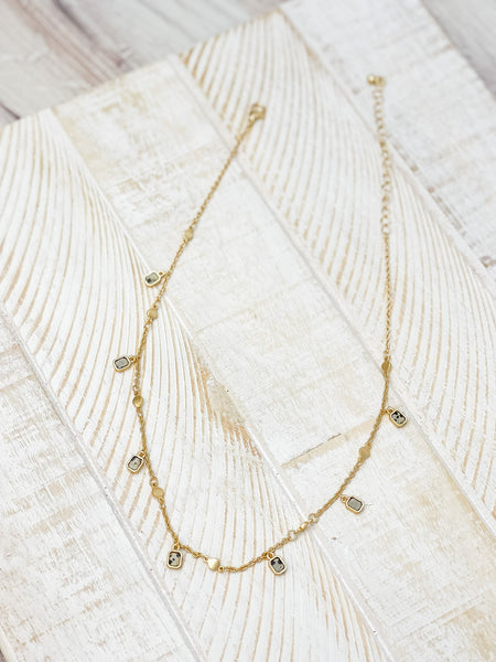 Semi Precious Dangle Charm Necklaces