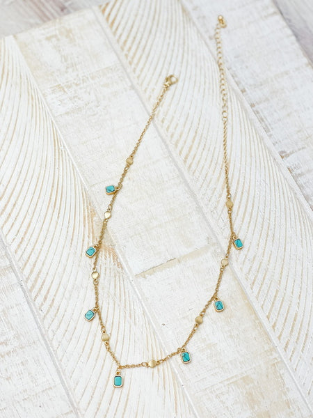 Semi Precious Dangle Charm Necklaces