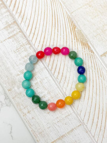 Semi Precious Stretch Beaded Bracelets