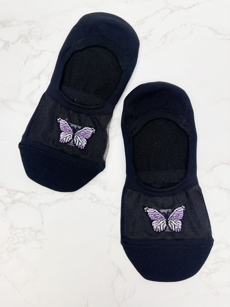 No Show Butterfly Socks