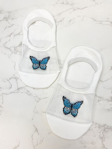 No Show Butterfly Socks