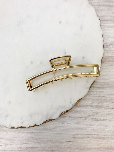 Metal Rectangle Open Claw Hair Clips