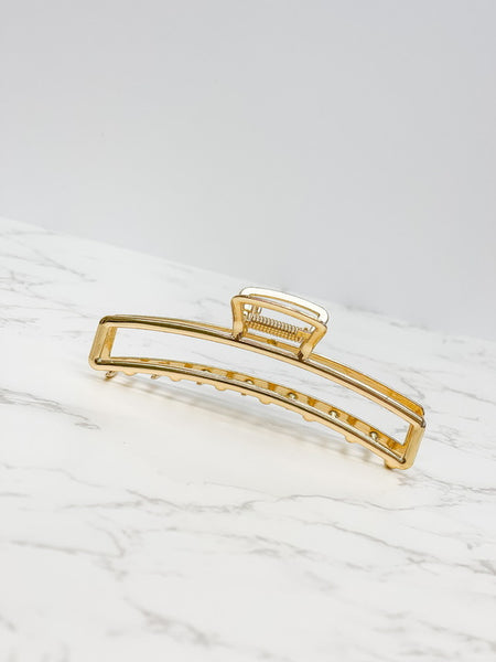 Metal Rectangle Open Claw Hair Clips