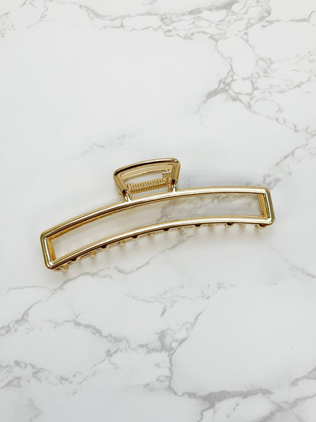 Metal Rectangle Open Claw Hair Clips