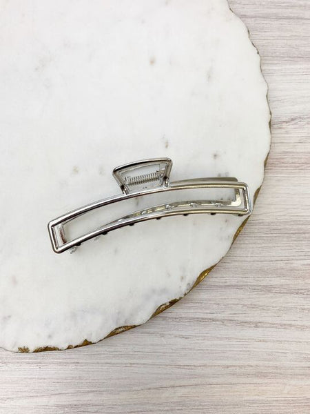 Metal Rectangle Open Claw Hair Clips