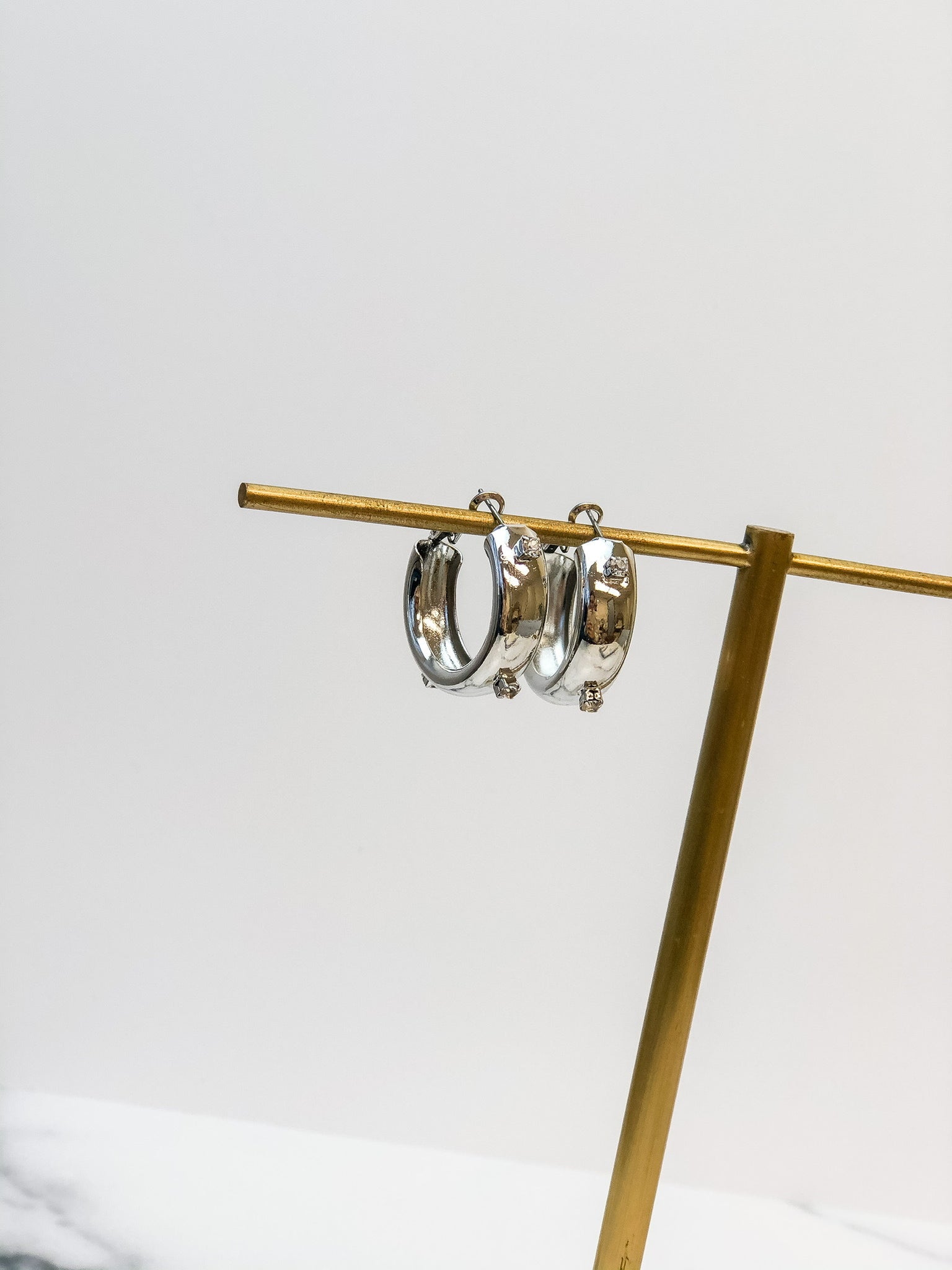 Rhinestone Hoop Earrings