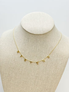 'Sisters' Sentiment Station Necklace - Gold
