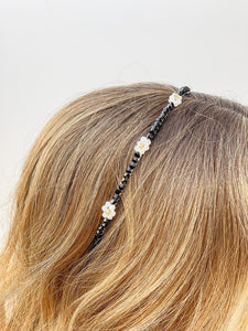 Skinny Flower Beaded Headbands