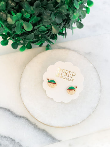 Smiling Elf Signature Enamel Studs