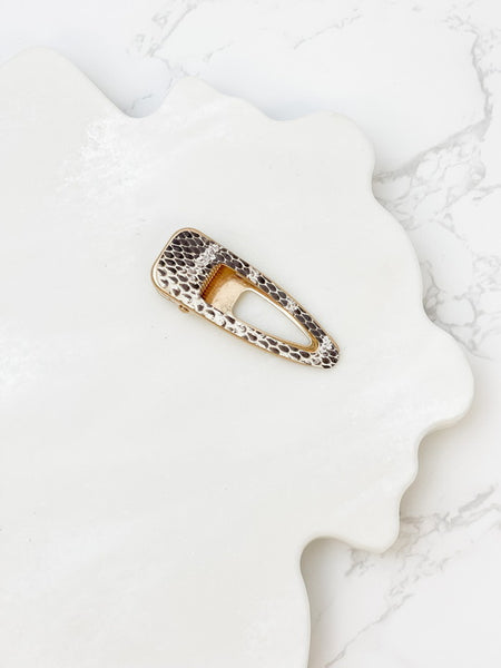 Snakeskin Print Hair Clip