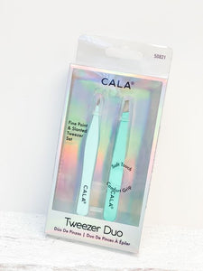 Soft Touch Duo Tweezer Set - Mint