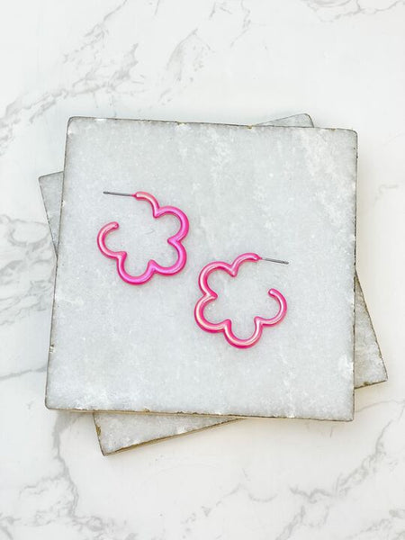 Spring Flower Enamel Coated Cutout Hoop