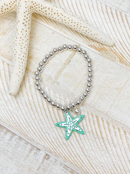 Starfish Charm Stretch Bracelet