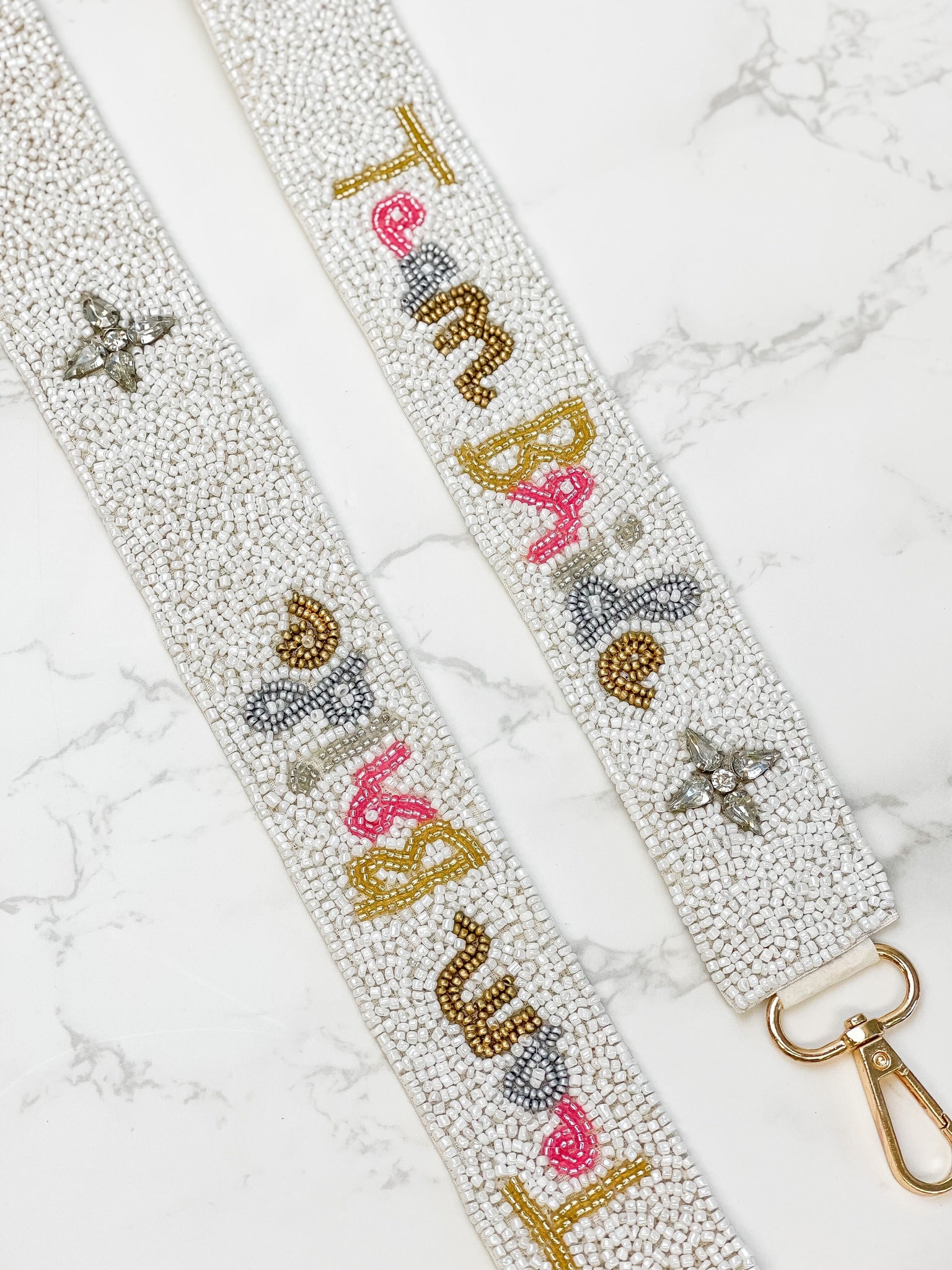 Bride Beaded Phone Charm Wristlet