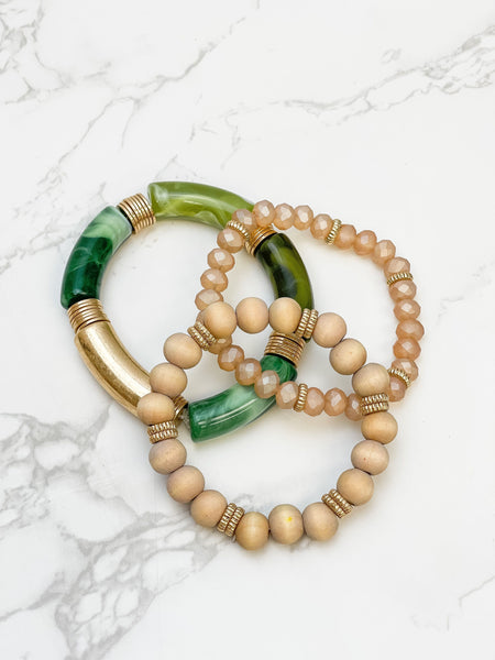 Acrylic Tube Bracelet Trios