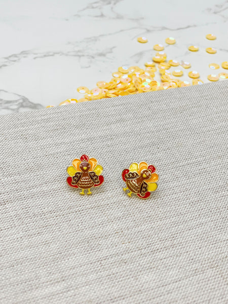 Turkey Signature Enamel Stud Earrings