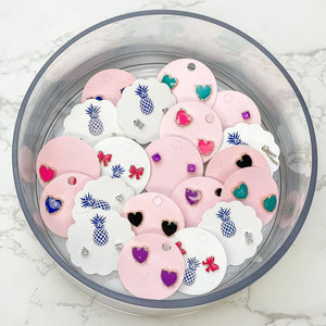 Valentine's Day Assorted Stud Earrings - 30 Units