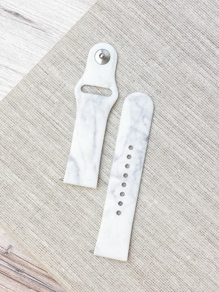 Marble Print Silicone Band For Fitbit Versa 1/2