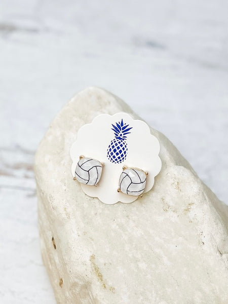 Printed Sports Stud Earrings