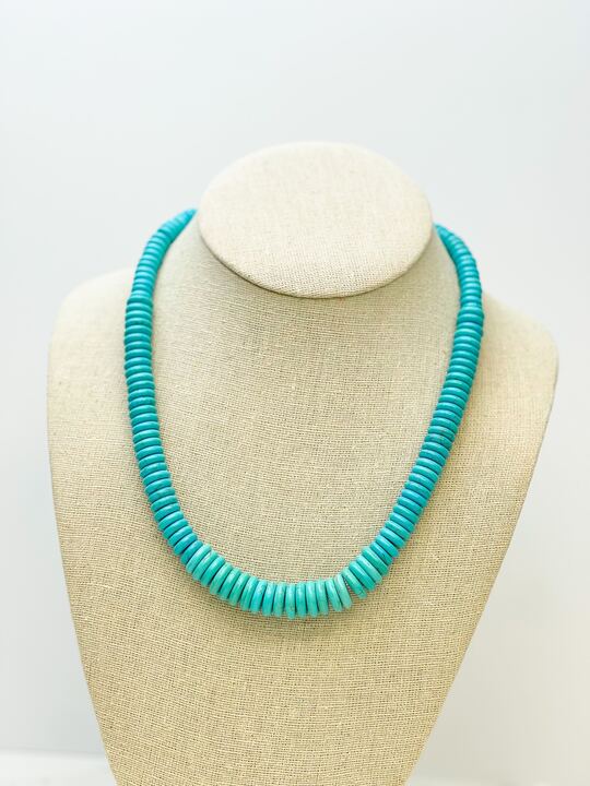 Western Turquoise Disc Necklace