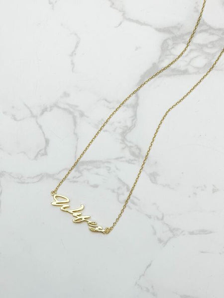 'Wifey' Gold Dipped Pendant Necklace