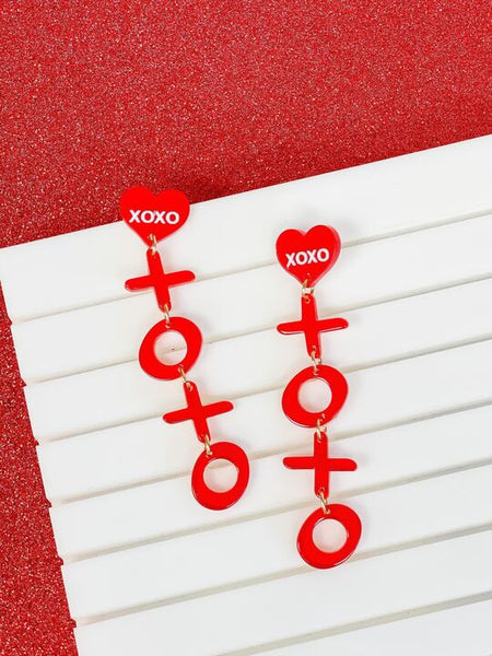 Acrylic 'XOXO' Dangle Earrings