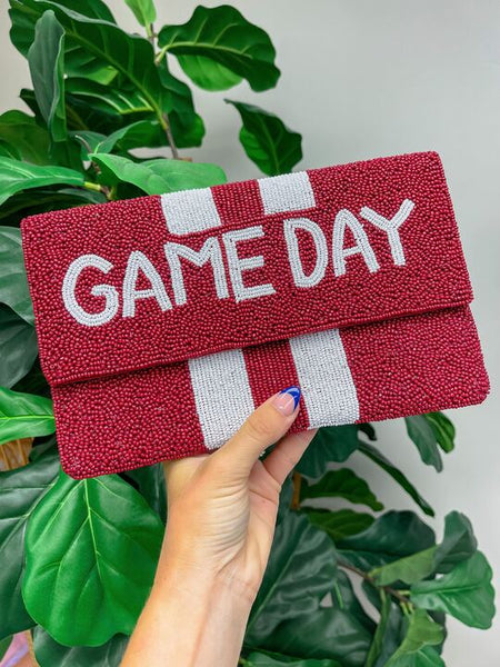 'Game Day' Beaded Clutch & Convertible Crossbody