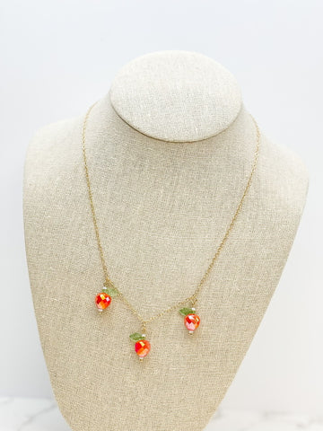 Beaded Apple Necklace