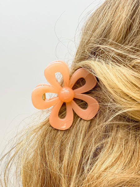 Acrylic Open Flower Hair Clips