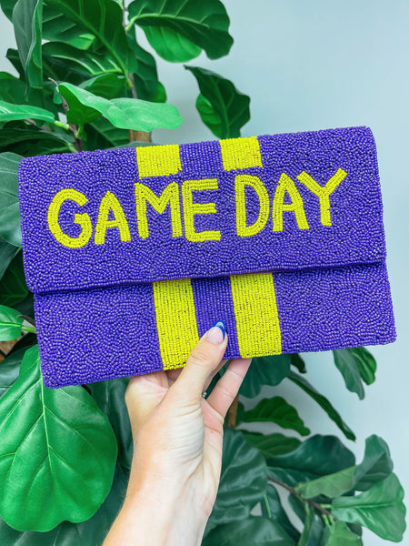 'Game Day' Beaded Clutch & Convertible Crossbody