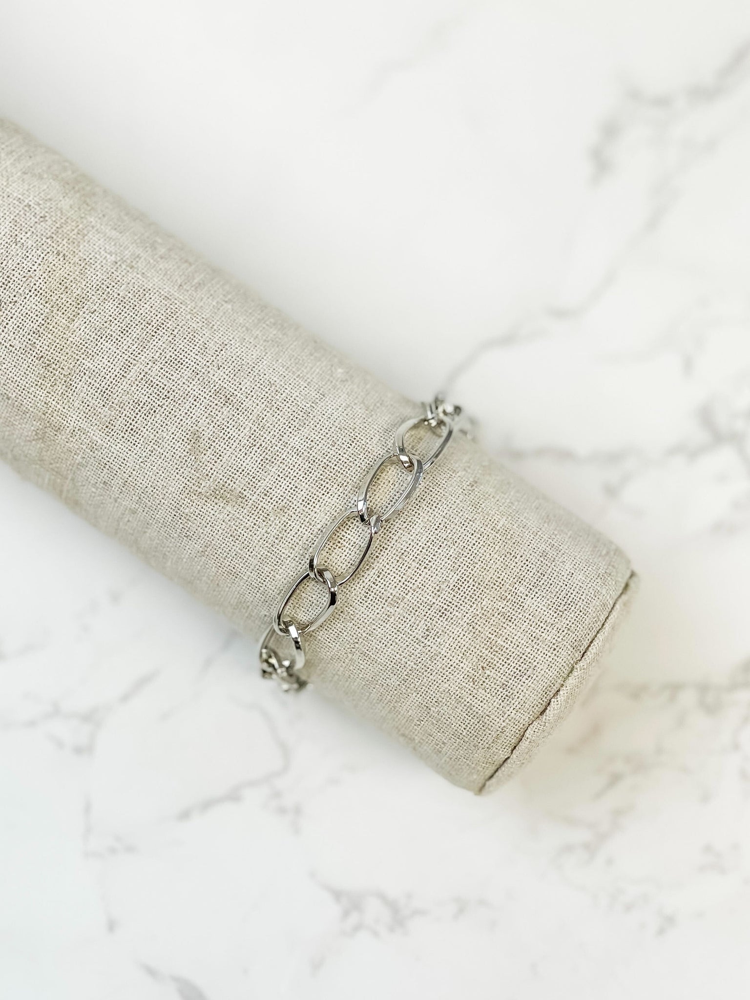 Silver Chain Link Bracelet