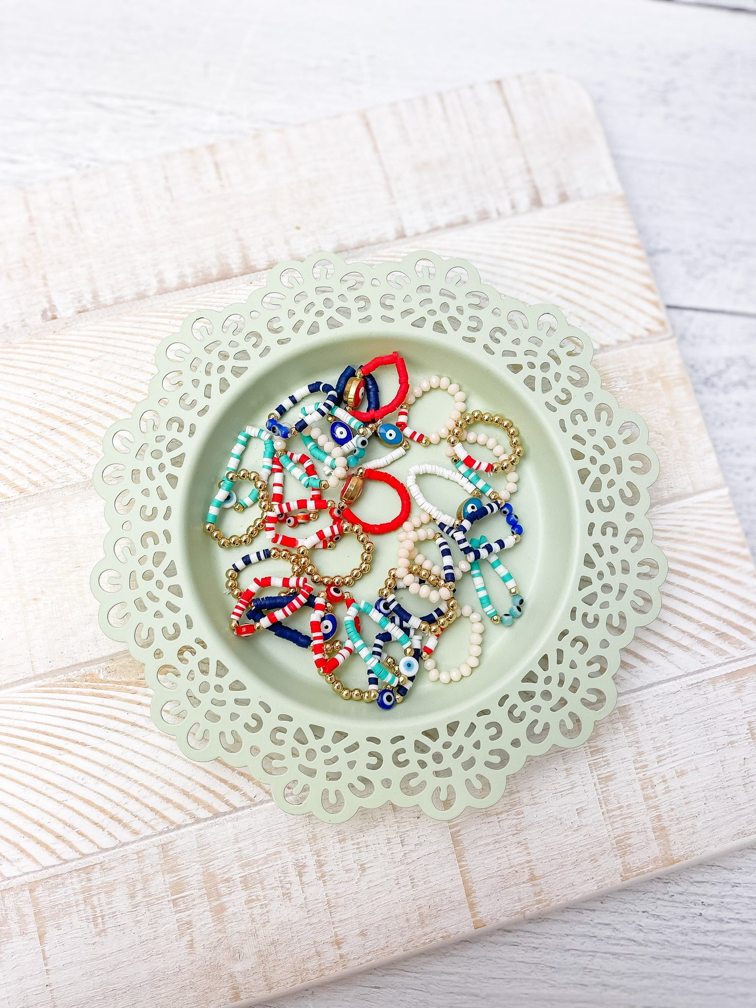 Beaded Stretch Ring Pack of 25