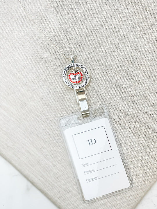 Rhinestone ID Lanyard - Teacher