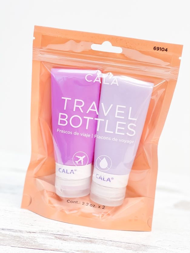 Silicone Travel Bottle Set of 2 - Lavender